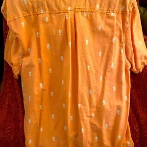 VANS short sleeve button up orange new without tag